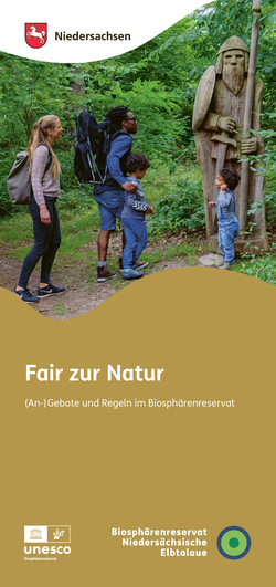 Titelseite des Faltblatts "Fair zur Natur"